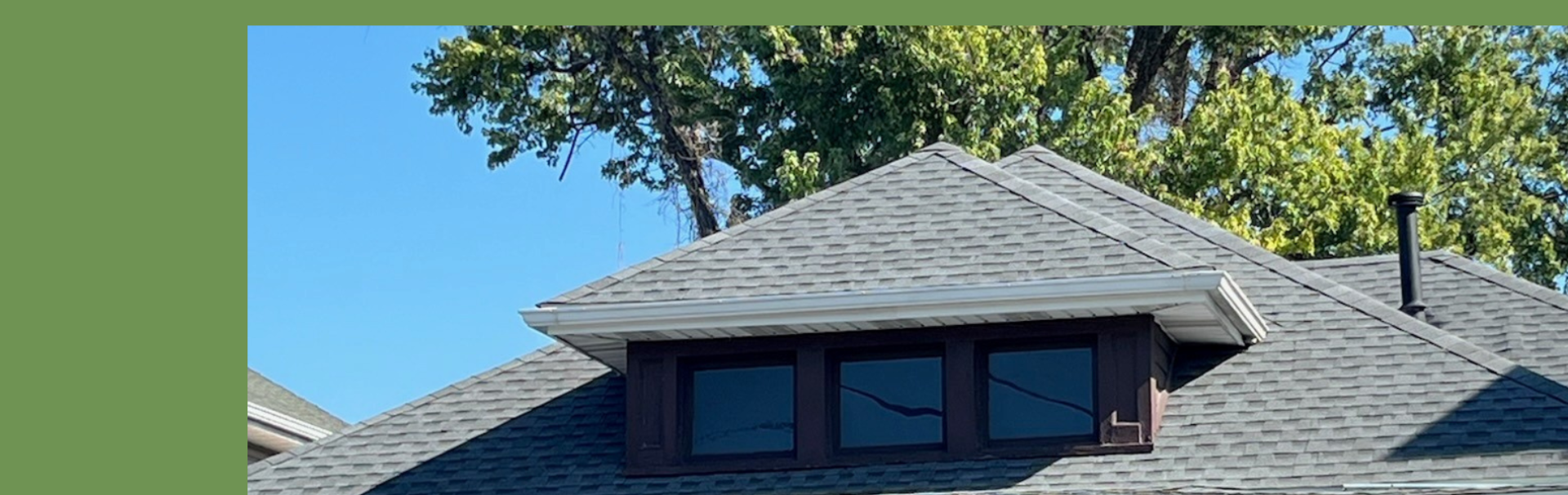 The roof of a home in West Virginia