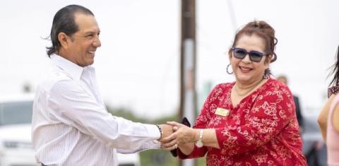Elizabeth Alonzo at a groundbreaking.